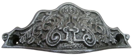Bureau Cup Pull Handle Antique Iron