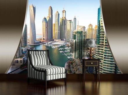 Dubai City Skyline Photo Wallcovering