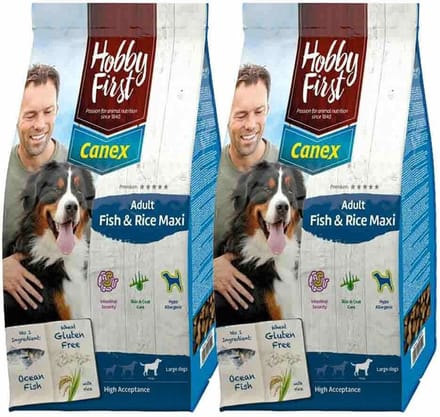 2x HobbyFirst Canex Adult Vis - Rijst Maxi 12 kg