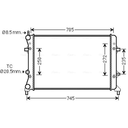 Radiator, motorkoeling AVA COOLING VN2359