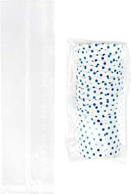 Plastic Zakken 7/2x3x23cm met zijvouw (100 stuks) | Plastic zak