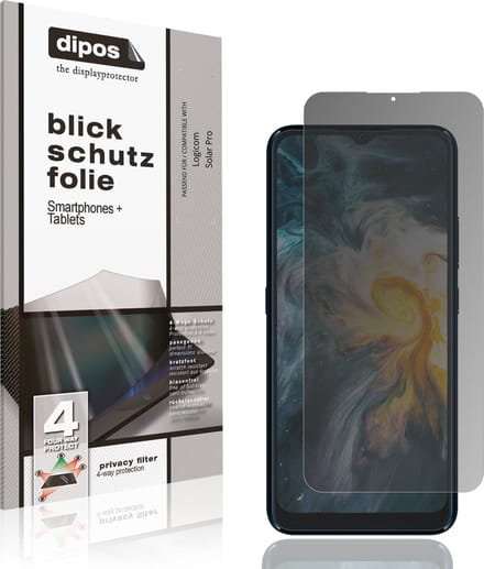 dipos – Matte Privacy Screenprotector geschikt voor Logicom Solar Pro | Anti-Spy Beschermfolie