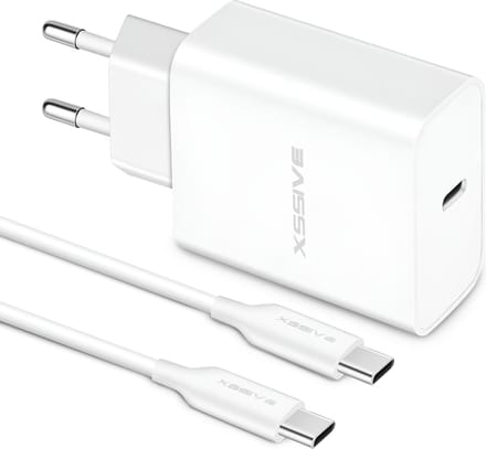 USB C Adapter 25W snellader met USB C naar USB C kabel - 1 Meter - Geschikt voor Samsung Galaxy Tab A7, A8, A9, S20, S24, S23, S22, S21 FE Ultra Plus