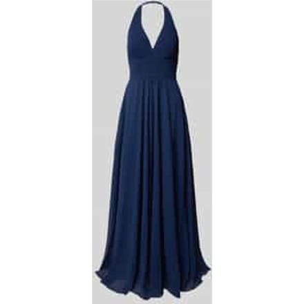 maxi-jurk met halter met V-hals