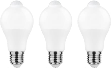 Modee Smart E27 LED Lamp 8.8W met Bewegingssensor - 806lm - 4000K - Neutraal Wit - Globe A60 - Vervangt 60W Halogeen Gloeilamp - 3 stuks
