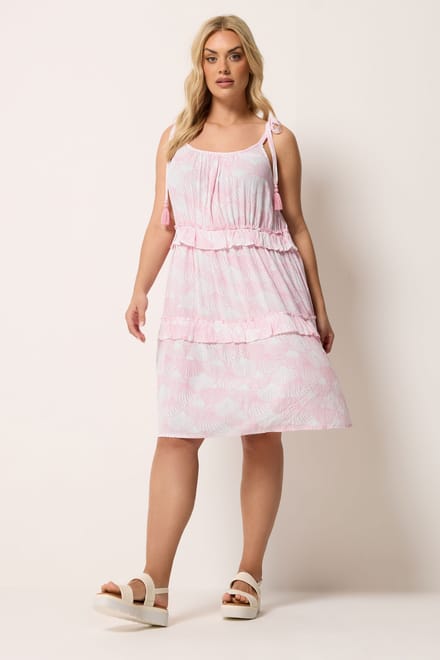 Yours Roze Minijurk Met Ruches Size 62-64