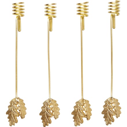 Ferm Living - Kerstboom kandelaar Eikenblad (set van 4) - goud