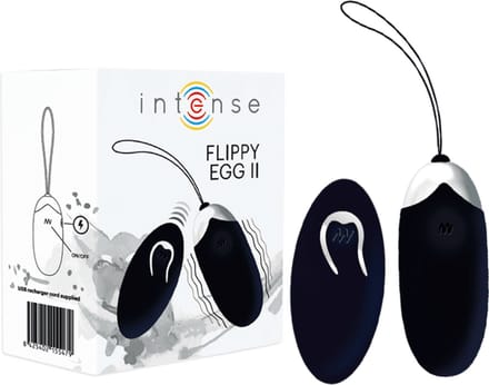 INTENSE - FLIPPY II HUEVO RECARGABLE REMOTO Black