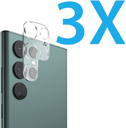 Camera lens Protector 3x Geschikt voor: Samsung Galaxy S24 Ultra - screen protector - glas - bescherm je camera - beschermglas - Transparant