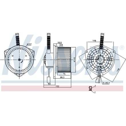 Interieur ventilator NISSENS 87754