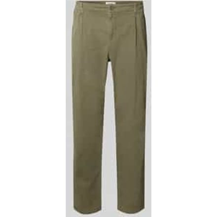 Tapered fit chino met bandplooien, model 'ADHANN'