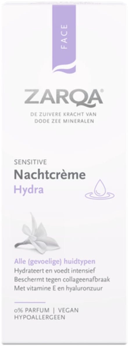 ZARQA Nachtcreme Hydra - 50ml - Hypoallergeen - hydraterend