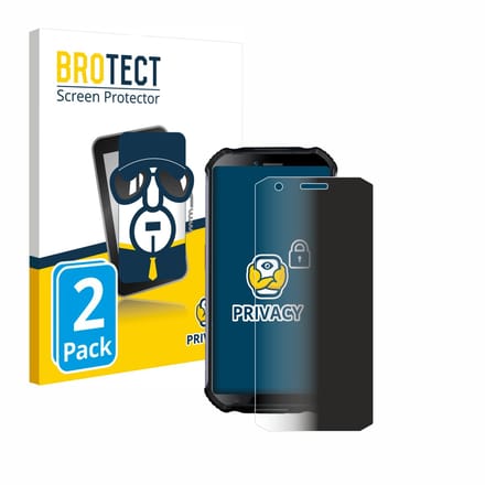 BROTECT - privacy screenprotector voor Doogee S41 Plus - Folie Beschermfolie Blauwlichtfilter 2 Stuks