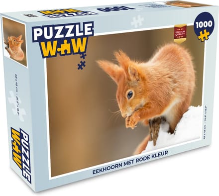 Puzzel Eekhoorn met rode kleur - Legpuzzel - Puzzel 1000 stukjes volwassenen
