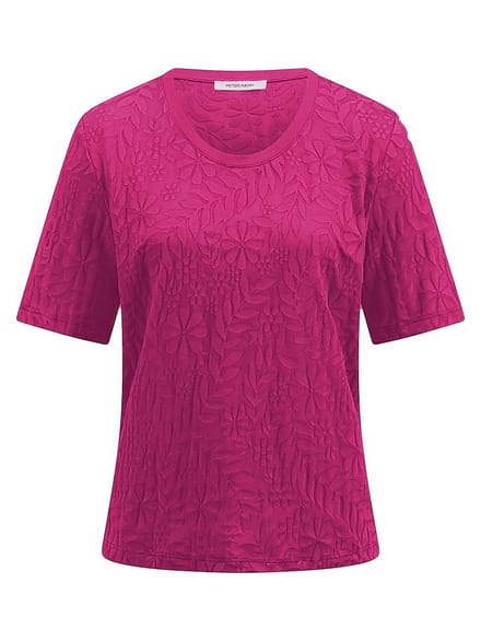 Shirt ronde hals Van Peter Hahn pink