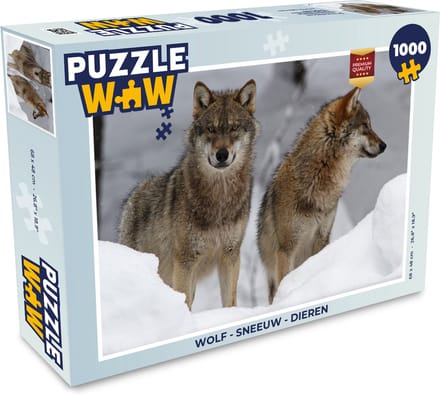 Puzzel Wolf - Sneeuw - Dieren - Legpuzzel - Puzzel 1000 stukjes volwassenen