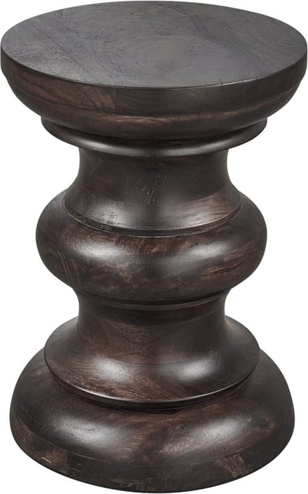 WOOOD Jonah Bijzettafel - Hout - Donkerbuin - 42x30x30