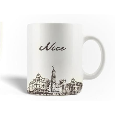 Mug en Céramique - Nice - 30cl - Blanc - Compatible Lave-Vaisselle - Rond