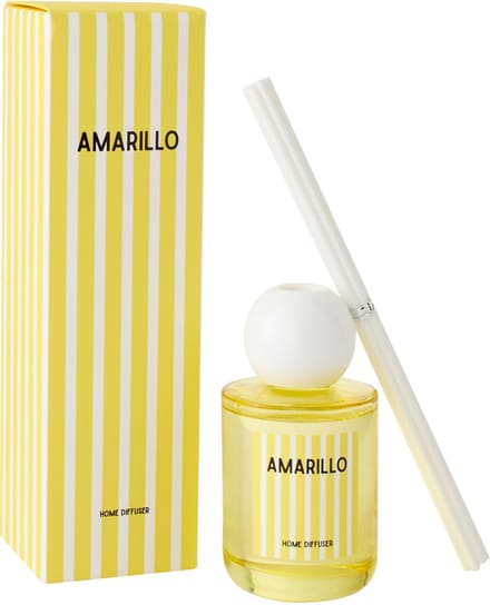 J-Line geurstokjes Amarillo - Citrus Sense - glas - geel - large