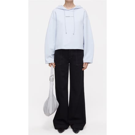 Closed Cropped Hoodie T-shirts Soft Blue Größe: S | Kaputzenpullis Outlet | Damen | Blau