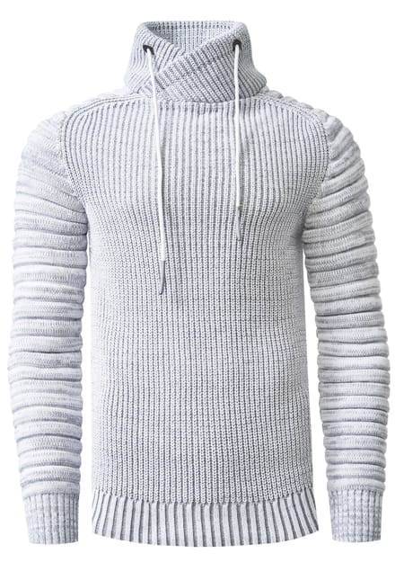 Biker Chunky trui met hoge kraag