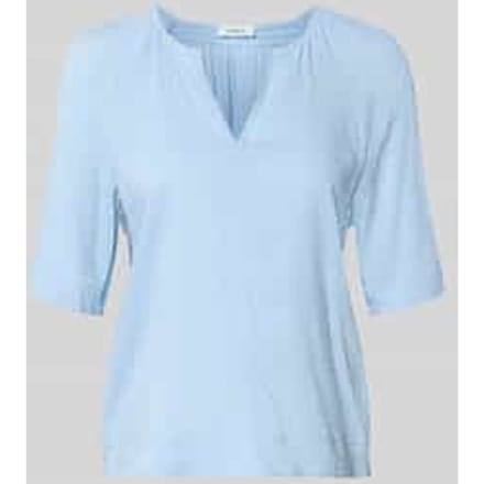 relaxed fit blouse met korte mouwen van viscosemix