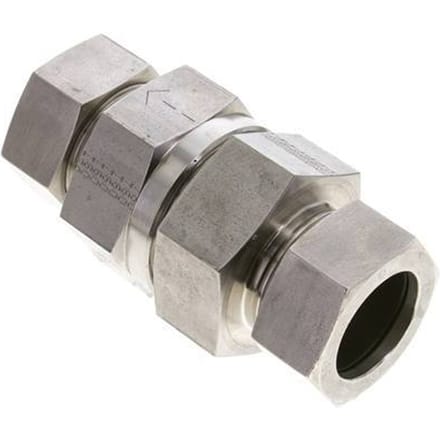 35L (M45x2) RVS Terugslagklep Snijring 1-100 bar ISO 8434-1