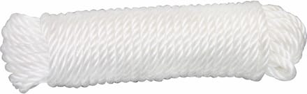 AMIG Touw - 20 meter - D4mm - nylon - wit - waslijn - tuin