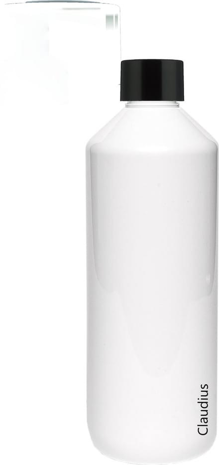 Lege Plastic Fles 500 ml PET wit - met zwarte dop - set van 10 stuks - navulbaar - leeg