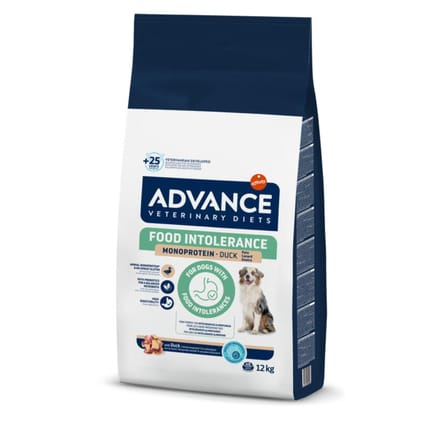 Dubbelpak: 2x12kg Advance Veterinary Diets Intolerantie droog hondenvoer met eend