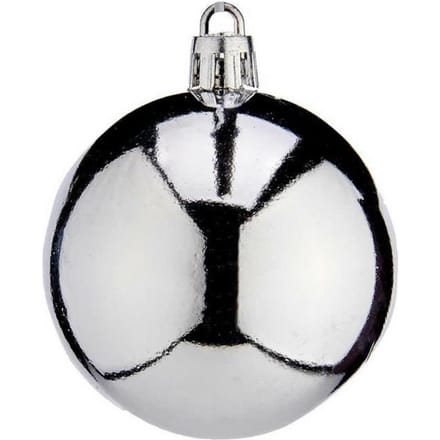 Kerstballen - Zilverkleurig - Ø 6 cm - Plastic - Kerstboomdecoratie zilver