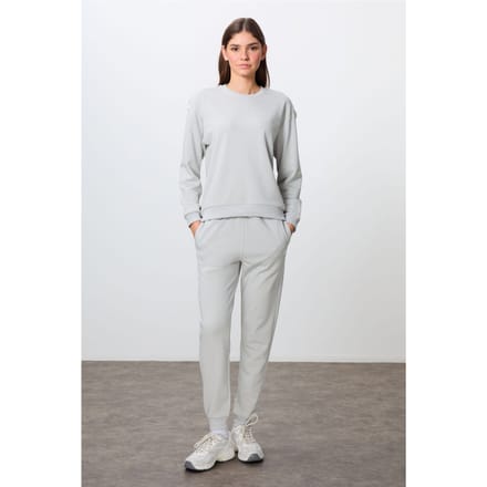 Oversized Katoenen-polyester Sweater en Broek Set