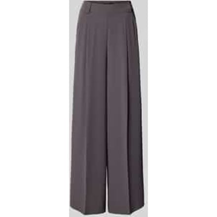 Wide leg stoffen broek met bandplooien