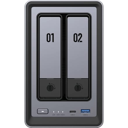 UGREEN NASync DXP2800 - NAS-server - 2-Bay - 0TB opslag - 8GB DDR5