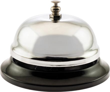 Receptiebel, uit staal, diameter 85 mm