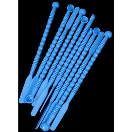 10 stuks Tandheelkundige Mengspatel Dubbelzijdig Plastic Mes voor Alginaat Cement Poeder Gips Gips Mengen blue