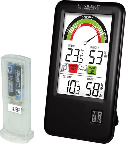 Draadloos Weerstation met Binnen- en Buitentemperatuur en Hygrometer