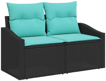 vidaXL - Tuin - Sofa - Grijs - 123 - x - 62 - x - 69 - cm - poly - rattan