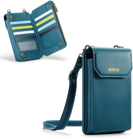 Solidenz Universeel Telefoontasje en portemonnee tot 7.3 inch - Blauw