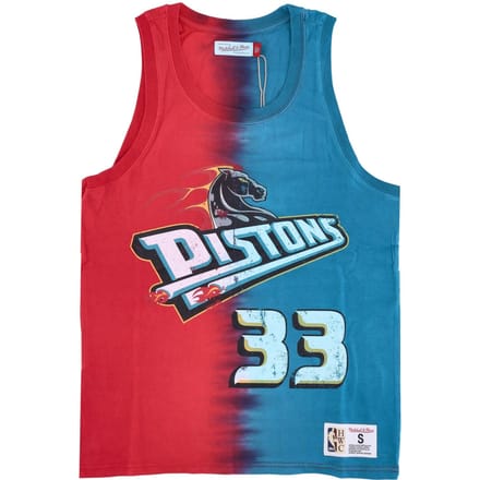 NBA Verticale Tie Dye-tanktop voor heren Hardwood Classics nr. 33 Grant Hill Detpis