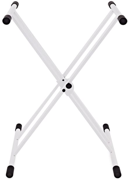 X-Frame Dubbel Versterkte Keyboard Standaard, Wit van Gear4music