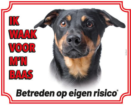Jack Russell Terrier Waakbord - Ik waak voor mijn baas