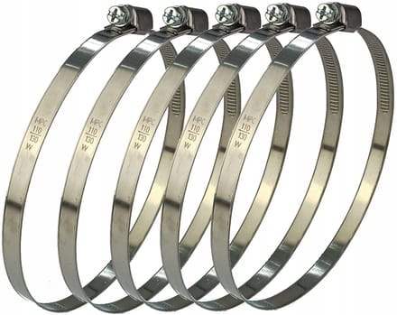 5x Slangklem 110-130mm Verzinkt Staal - 9mm Breedte