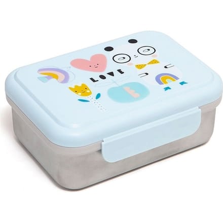 Petit Monkey broodtrommel RVS panda love