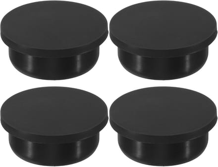 Siliconen Rubberen Gatstoppen Rond Zwart 34-35 mm Diameter 4 Stuks