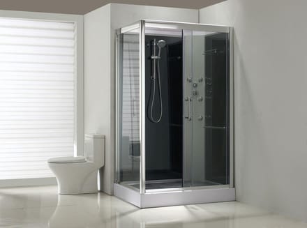 Xellanz Sunshine rechts complete douchecabine 120x90x218 alu 5mm glas