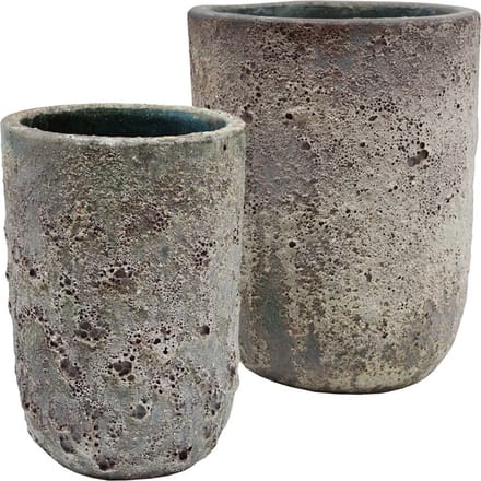 Bloempot Fuji | Oceanic coral | Set van 2 | Ø36/26 x H45/35 cm