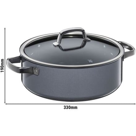 WMF Fusiontec Mineral - Braadpan - Ø 280mm - inclusief glazen deksel - Platina platina