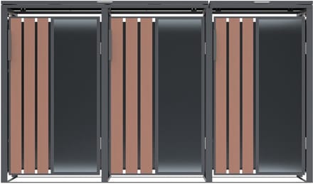 Westmann Status-3 Metalen Containerombouw voor 3 kliko's - Houtlook