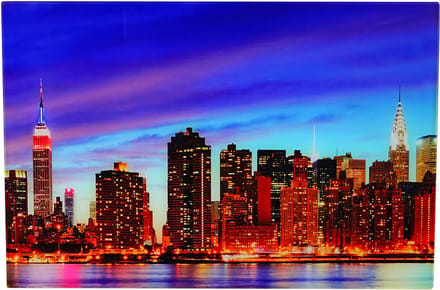 Glasplaat T116, wandplaat poster motief, 40x60cm ~ New York